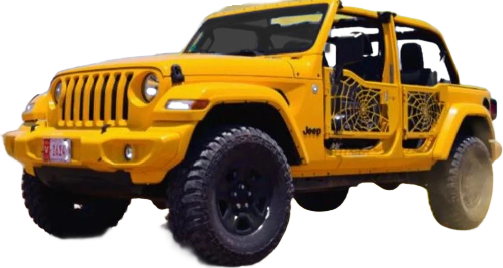 Open-top Freedom Jeep rental in Aruba